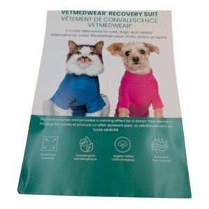 VetMedWear Recovery Suit ML Male Dog E-Collar Alternative Organic Cotton.